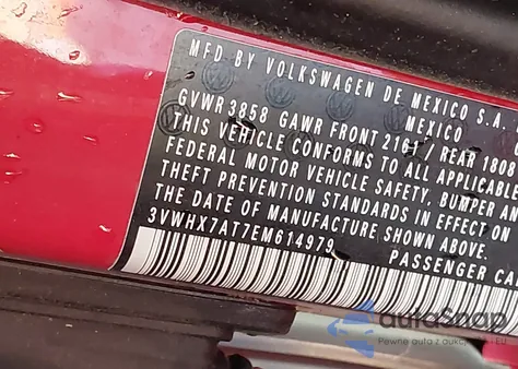 2014 Volkswagen Beetle 2.5L из США, поврежденный, VIN 3VWHX7AT7EM614979